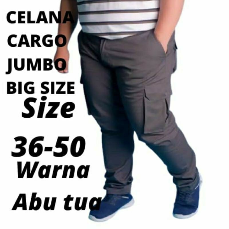 HOT PROMO Celana Cargo Panjang Big Size 36-50 / CELANA BIG SIZE / Celana Cargo Pria Big Size/Celana Panjang Pria Jumbo