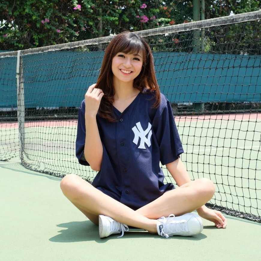 kaos jersey baseball NY wanita
