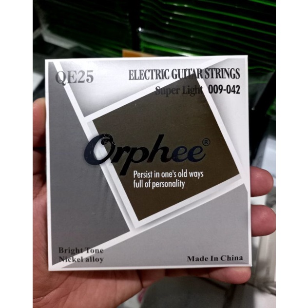 SENAR GITAR ELEKTRIK UKURAN 0,9 ORPHEE QE 25 DAN QE 27