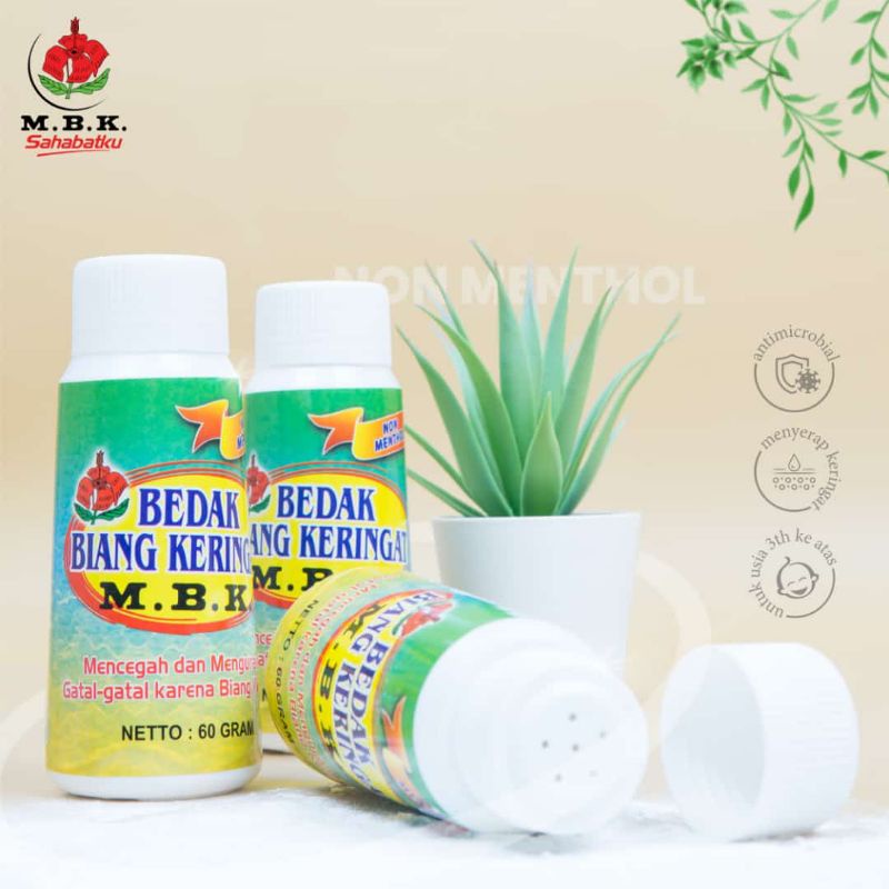 Jual Bedak Gatal Mbk Biang Keringat Non Menthol Hijau Kemasan Botol 60 G Shopee Indonesia 6023