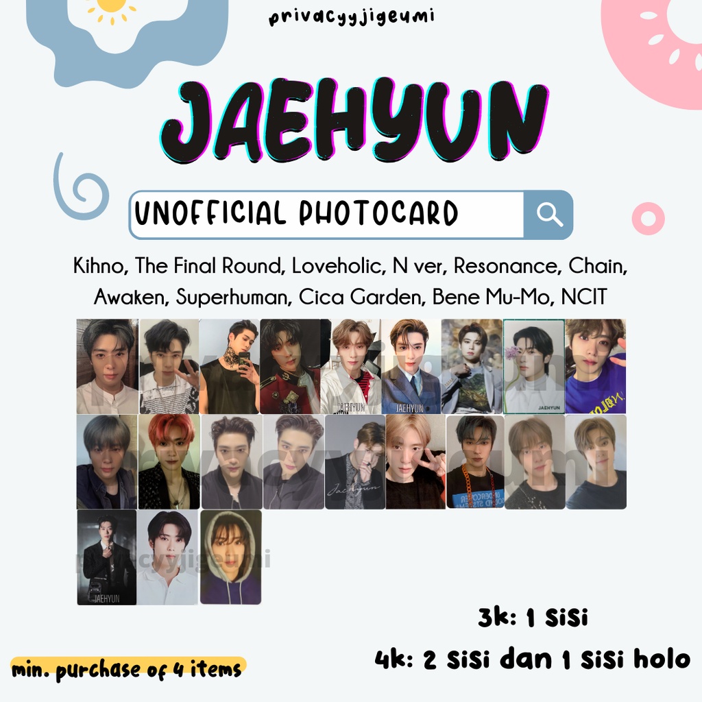 PHOTOCARD PC UNOFFICIAL JAEHYUN NCT 127 NEO ZONE JUMATAN KIHNO THE FINAL ROUND LOVEHOLIC RESONANCE S