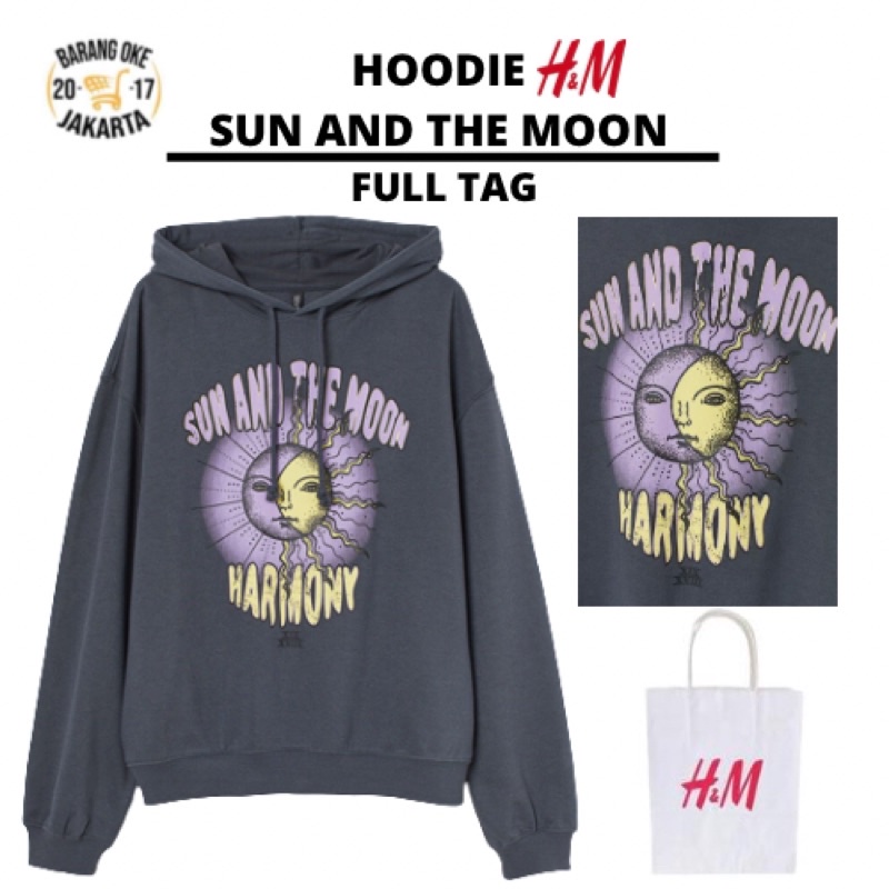 COD SALE 10.10 Hoodie Pria Wanita Hnm Jaket Unisex Sun and the moon