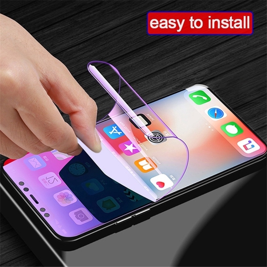 【Ready Stock】Screen Protector For Samsung S20FE A42 M51 A21s A71 A51 A70 A50 A50s A30s A30 A20 S20 S10 S9 S8 Plus S10e Note 10 Plus Note 9 8 Purple Light Hydrogel Film Soft Film Full Cover Screen Protective Film