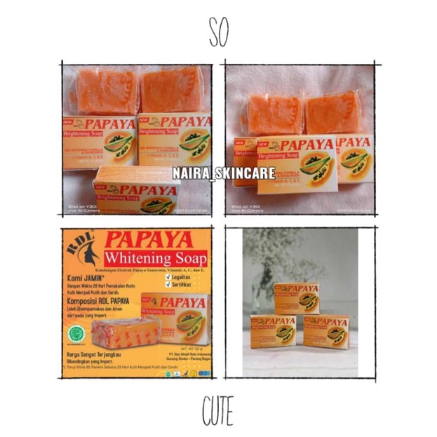 SABUN RDL PAPAYA 70gr (ASLI RDL)