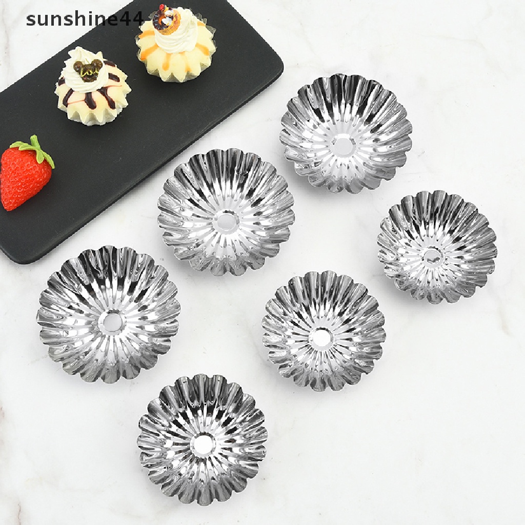 Sunshine 5pcs Cetakan Cupcake / Telur Bahan Stainless Steel