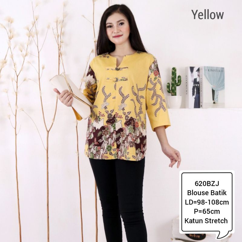 BLOUSE VITA BATIK CANTIK 620 ATASAN KERJA KANTOR WANITA MURAH BAJU ETNIK CEWEK