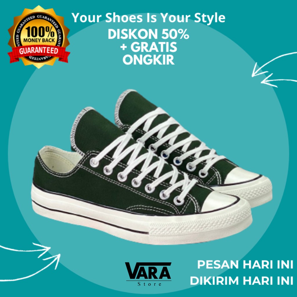 (BISA GRAB) CONVERSE 70S LOW HERBAL GREEN EGRET / SEPATU CONVERSE 70S / CONVERSE 70S ORIGINAL