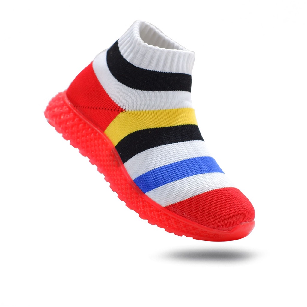 Sepatu anak import - sepatu anak bts - sepatu sneakers anak - sepatu sekolah anak - slip on model selop SVEKES RAINBOW J020C 27-31