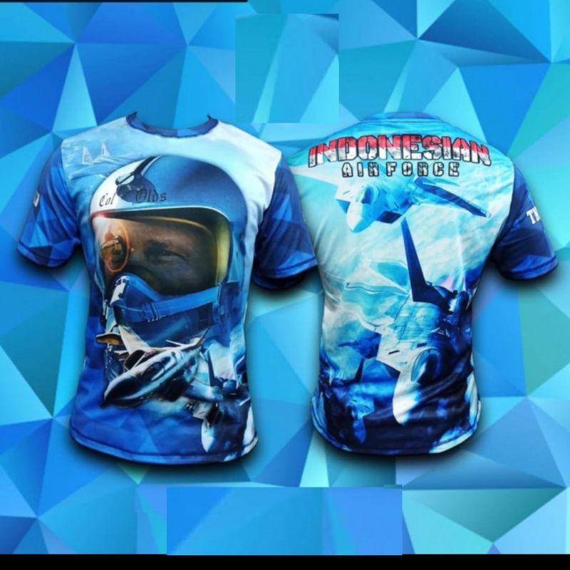KAOS JERSEY OLAHRAGA PRIA TNI AU / PAKAIAN TRAINING TNI AU