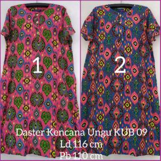  Daster  batik  Kencana  Ungu  Label Biru KUB09 Shopee  Indonesia