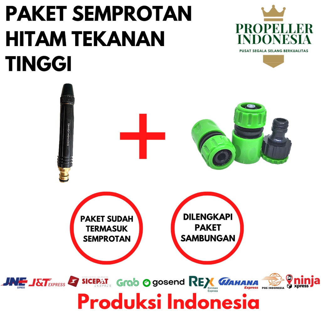 Paket Semprotan Tekanan Tinggi + Paket Sambungan Selang 1/2 - 3/4Inch