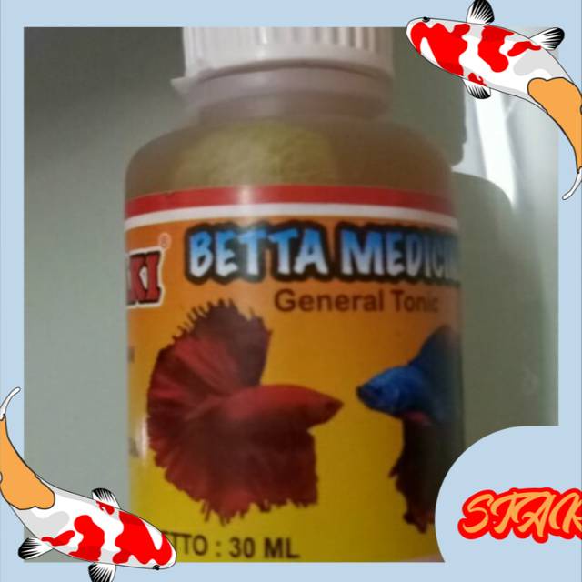 Aquarium ikan hias vitamin gigi tulang cupang aduan giant betta medicine 30 ml kiyosaki import ori k