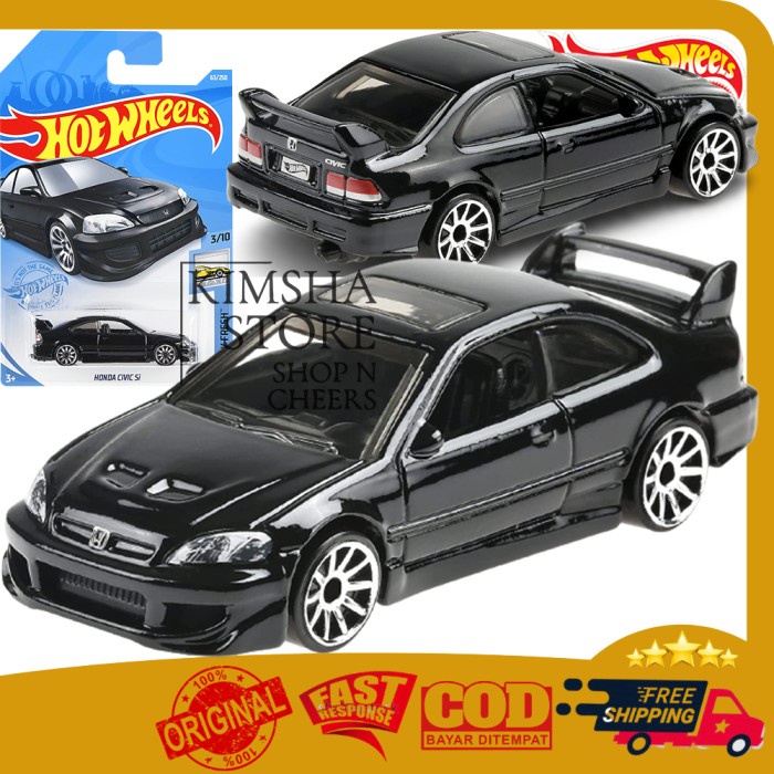 COD Hot Wheels Honda Civic Si Die Cast Mobil Mobilan Diecast Hotwheels Car - Hitam DISKON