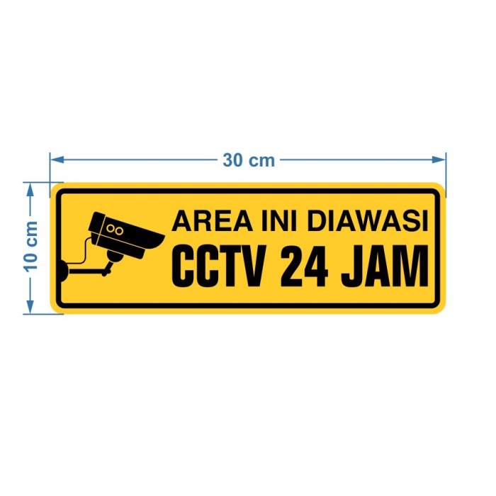 

Rambu Area InI Diawasi CCTV 24Jam 30cm x 10cm Acrylic , akrilik