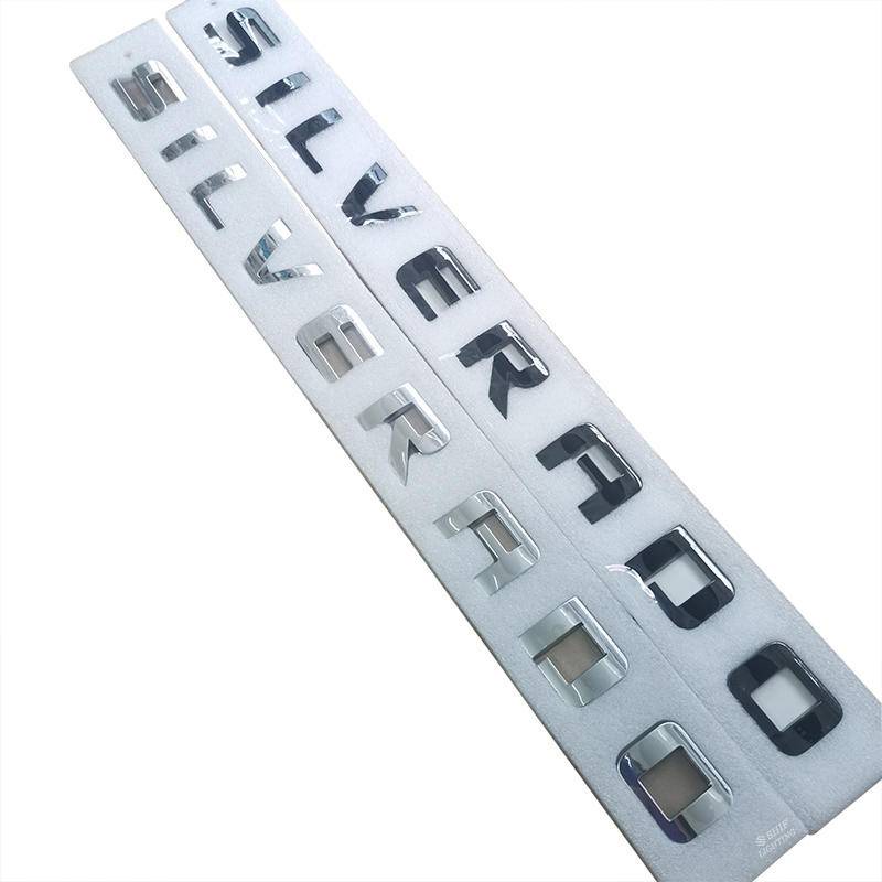 1pc Stiker Emblem Tulisan Silverado Untuk Dekorasi Mobil Chevrolet Silverado