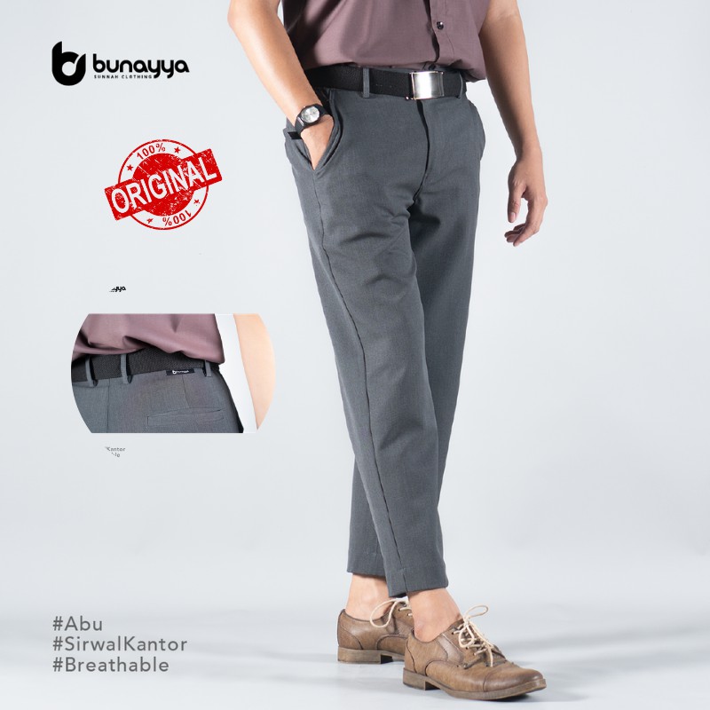 Celana Sirwal Kantor Bunayya Breathable Original Formal Premium Jumbo Pria Dewasa Dan Sirwal Abyad