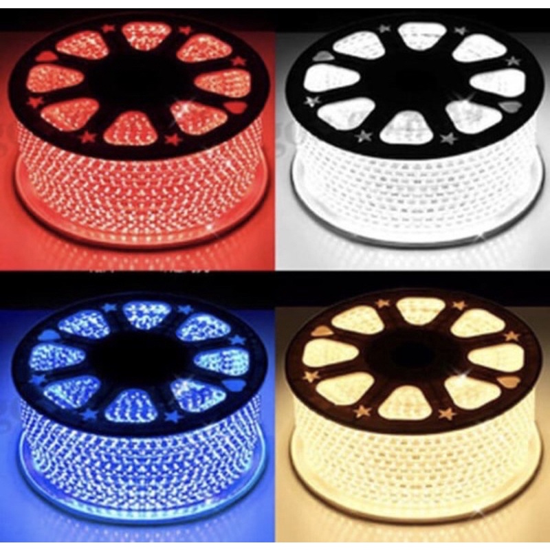 Led Strip Lampu selang Kotak 5050 1 rol 100 meter / 100 M include Soclet Adaptor