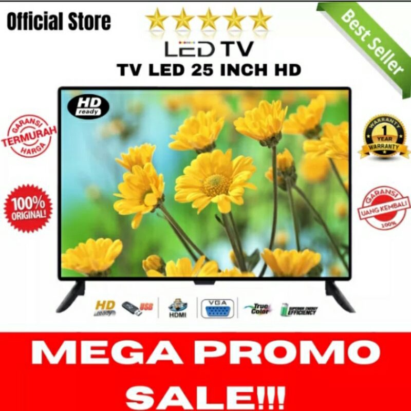 Promo Ramadan Beli tv Fre Bracket Dinding TV LED 25 inch HD Murah