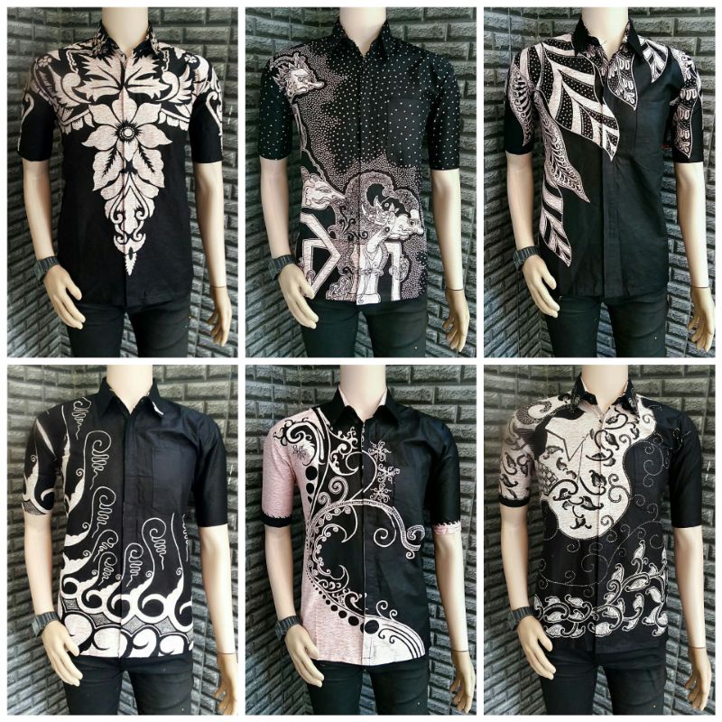 BAJU BATIK SENI HITAM PUTIH MANIS  BISA COD