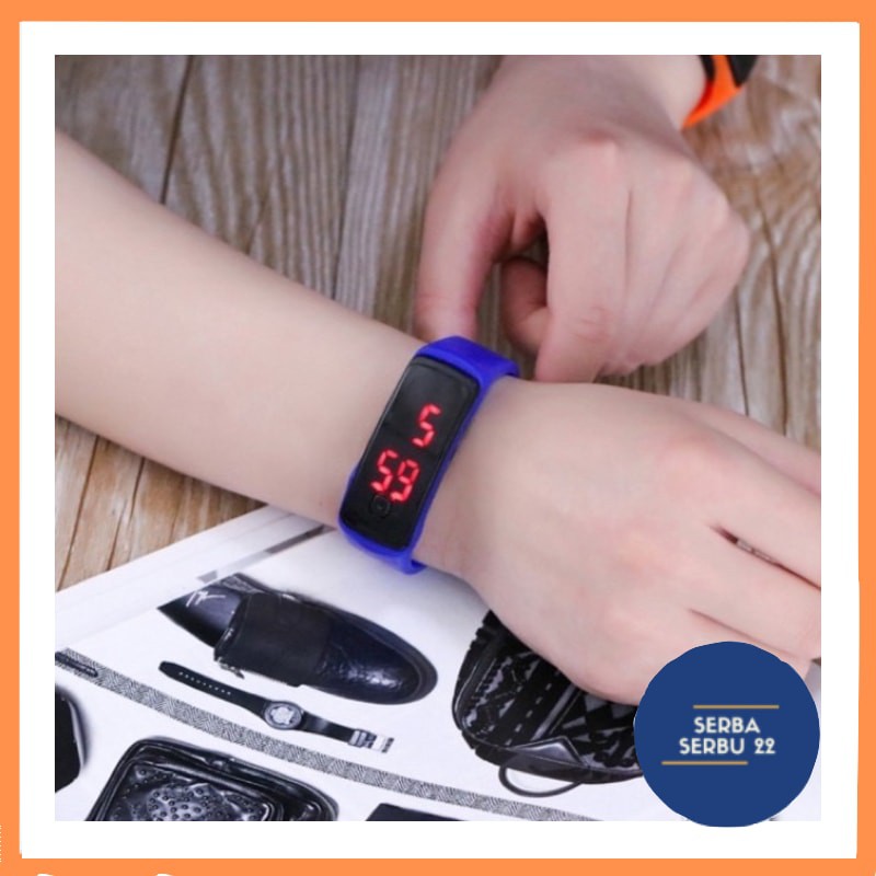 Jam Tangan Sport LED Digital Anti Air Strap Karet Watch Jam Tangan Fashion Murah Import.