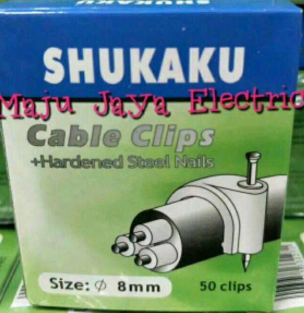 Klem Kabel Paku Beton 8mm Shukaku Klen Kabel Cable Clips 8 Mm