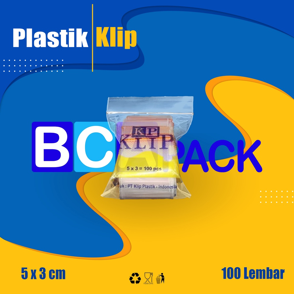 

PLASTIK KLIP SIZE 5 X 3 - KANTONG KLIP KP BENING 100 LEMBAR JAKARTA