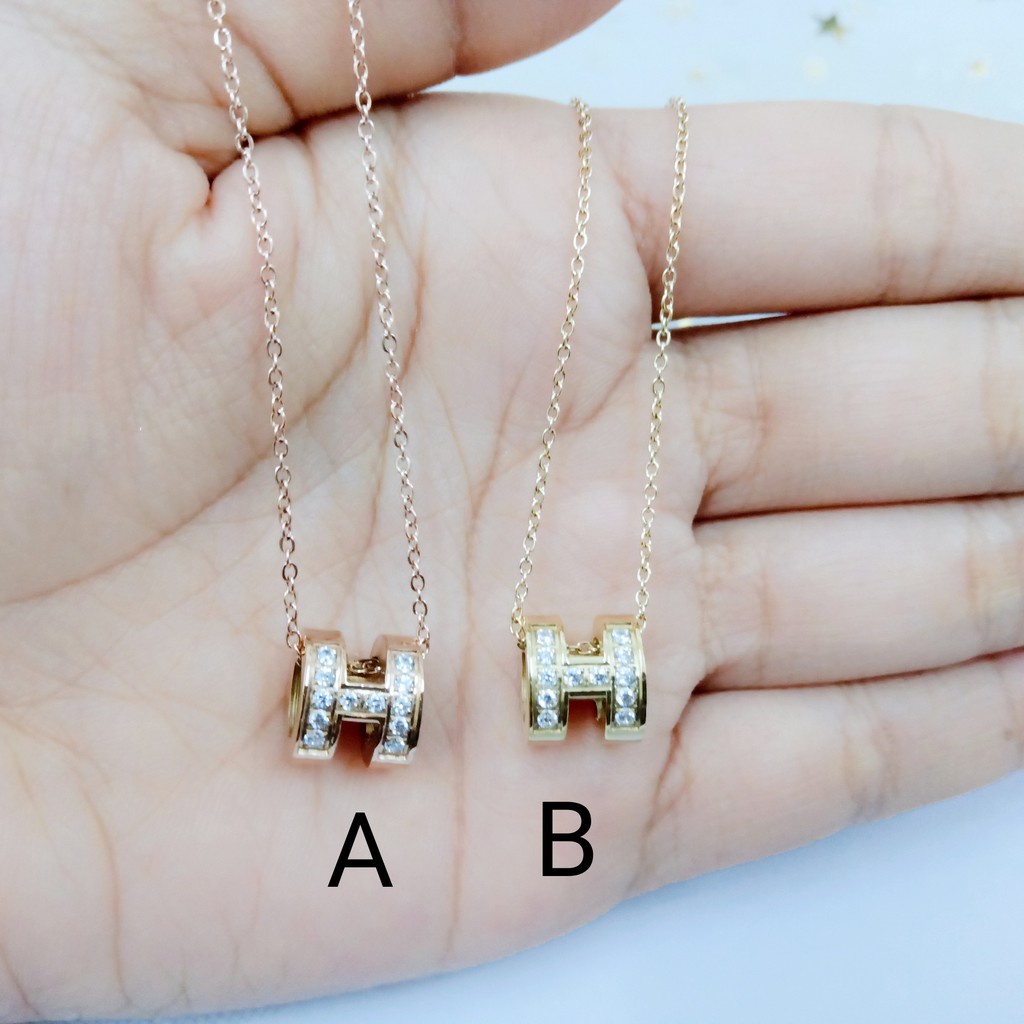 [BAYAR DITEMPAT] Kalung Set Liontin Titanium Korea Anti Karat Pusat Xuping Jakarata