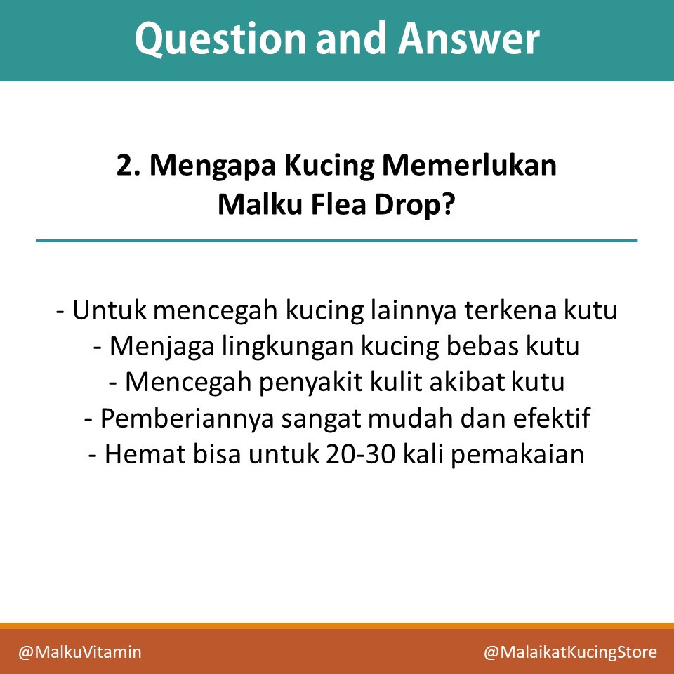 MALKU Flea Drop - Anti Kutu Kucing