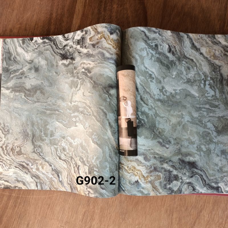 Wallpaper Dinding Korea Motif Marmer Marble Hijau Giok Abu Hitam Coklat