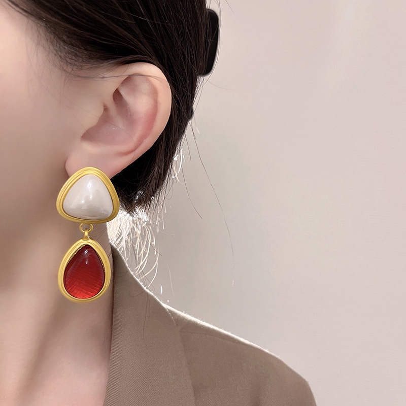 Anting Gantung Panjang Model Segitiga Gaya Retro Untuk Wanita