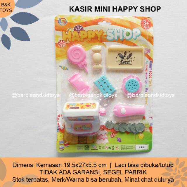 Mesin Kasir Mini HAPPY SHOP Plus Aksesoris Miniatur - Mainan Anak