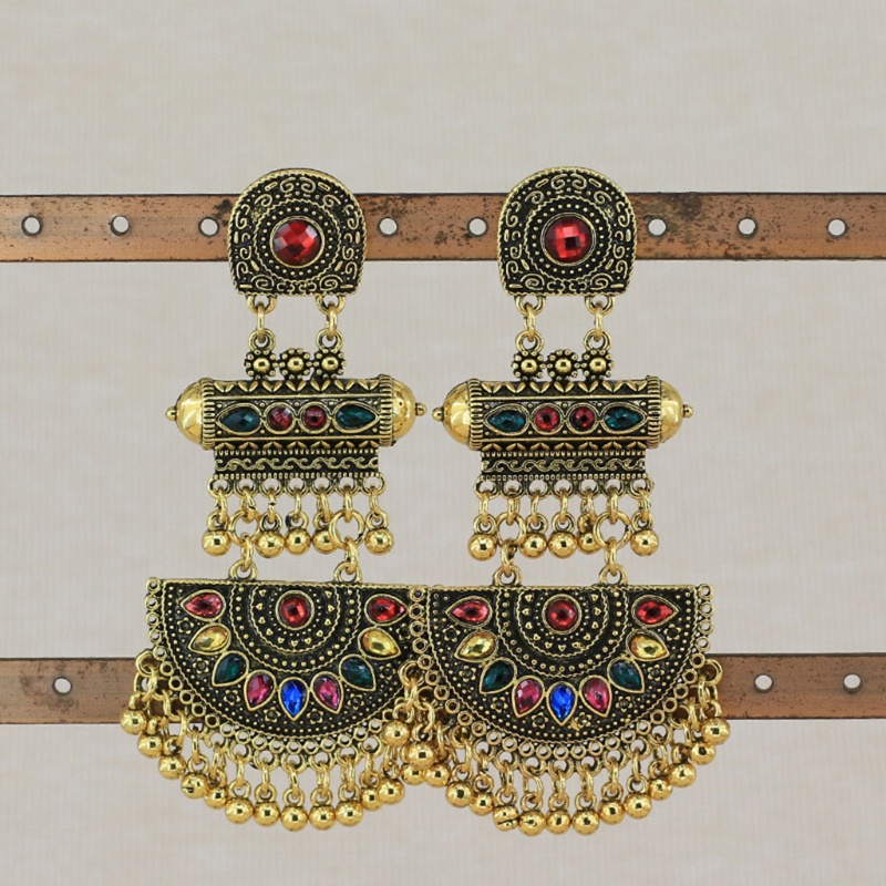 Siy Anting Tusuk Gantung Desain Jhumki Gaya Bohemianindiantradisional Untuk Wanita