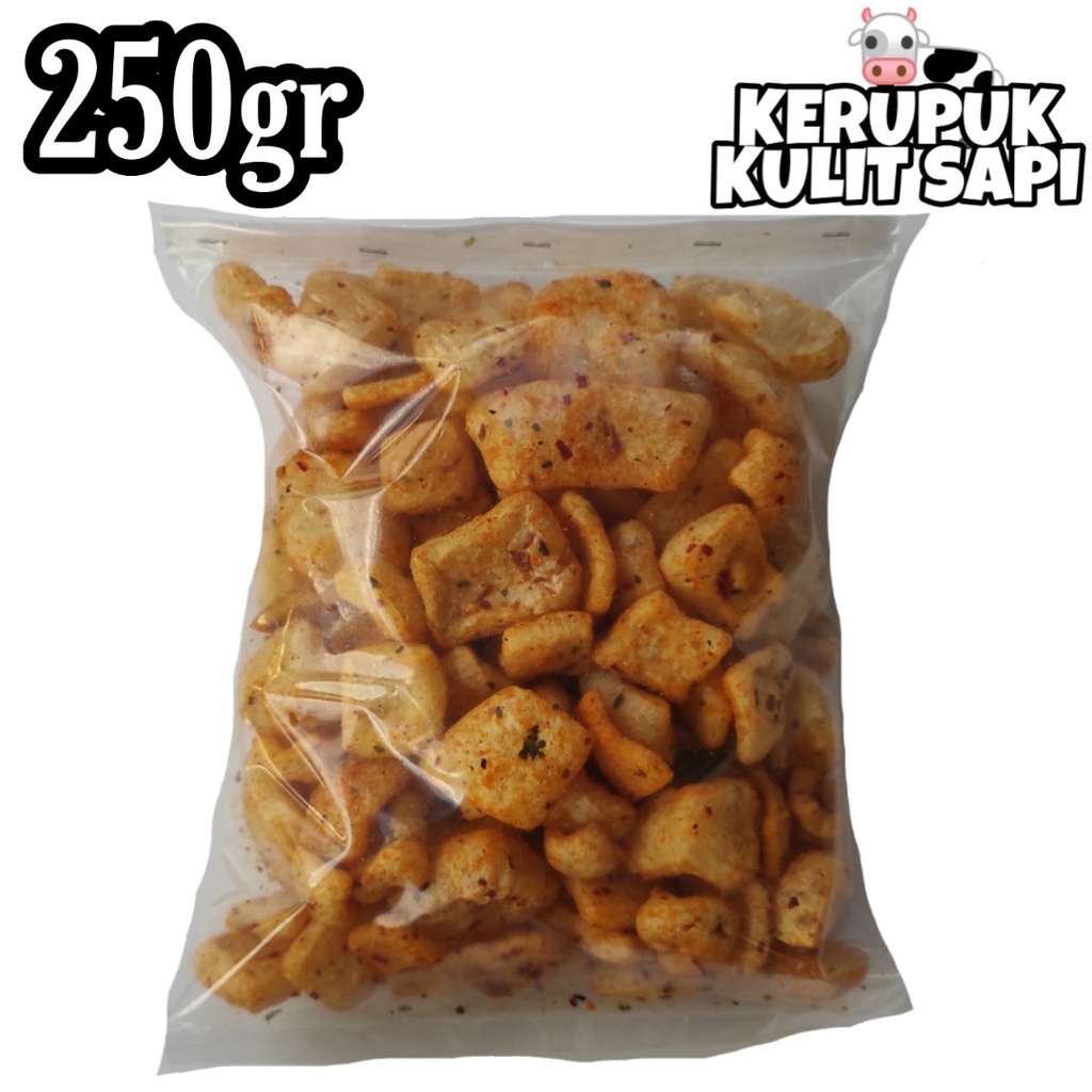 DOROKDOK Kerupuk Kulit Sapi Asli 250gr Daun Jeruk banyak rasa HALAL ASLI 100%