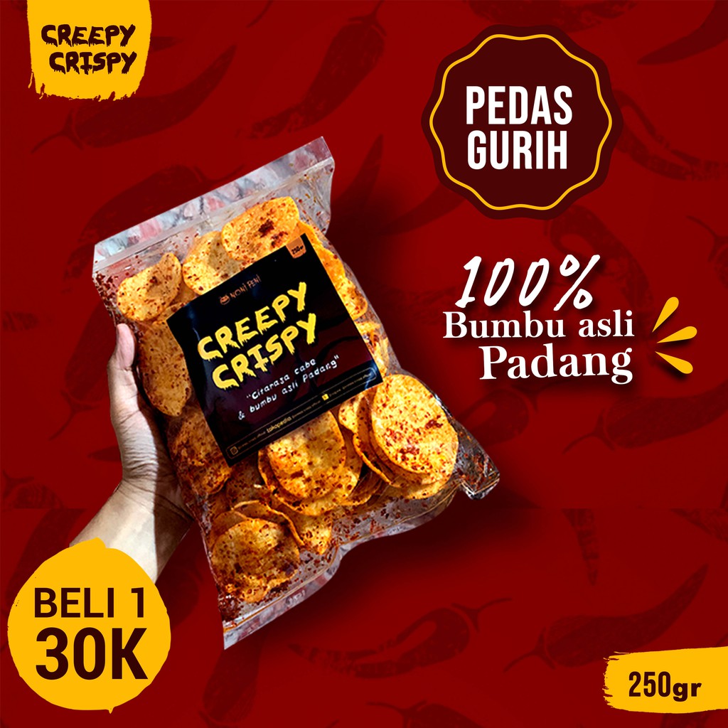 

Kerupuk Pedas Bumbu Ebi & Cabe Kering Asli Padang