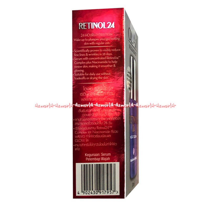 Olay Regenerist Retinol 24 Night Serum Frangrance Free 30ml Serum