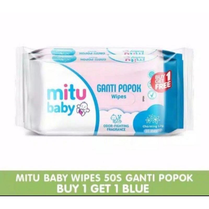 Mitu Baby ganti popok wipes  dapat 2 packs isi 50 Sheets