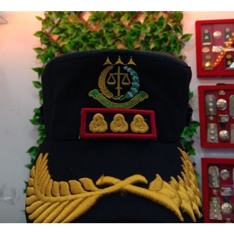 Topi Lapangan Topi Komando Kejaksaan Gol 4B Lis merah