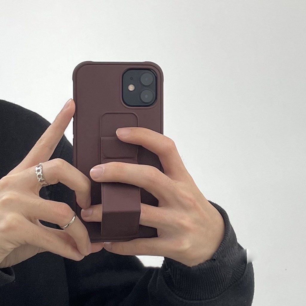 Soft Case Silikon Anti Slip Seri Kopi Coklat Untuk iPhone 14 Pro Max i11 Pro IX XS Max XR 6 6s 7 8 Plus