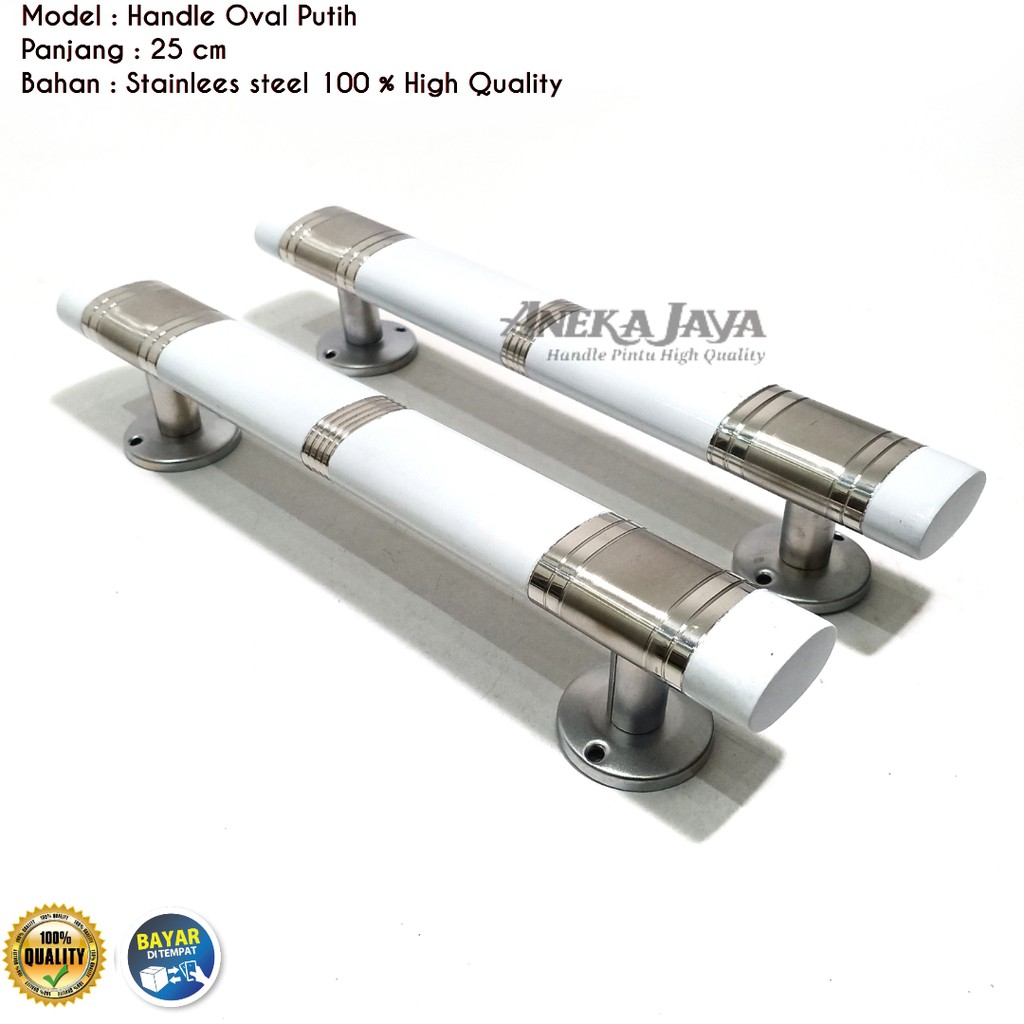 Handle Pintu Rumah 25 cm / Tarikan Pintu Rumah / Gagang Pintu Putih Murah