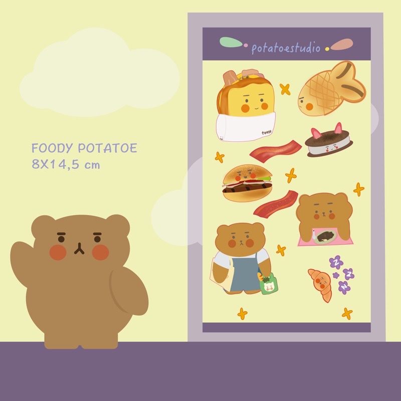 

FOODY POTATOE Sticker Sheet / Sticker Set