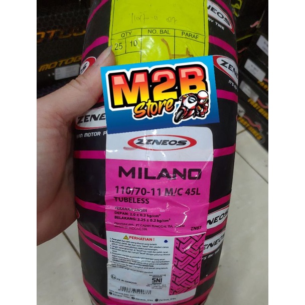 Ban Vespa Zeneos Milano 110/70 Ring 11 Tubeless