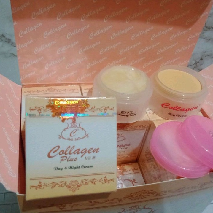 (lusinan) Collagen Import Original | Cream Collagen Susun Siang+Malam