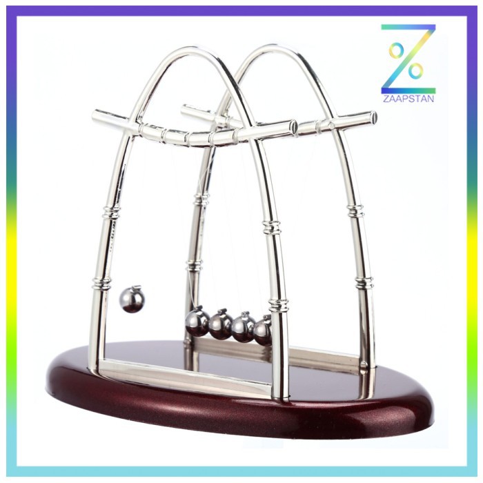 Balance Ball Pajangan Meja Pendulum Newton Model Arched - ZY02 - Brown