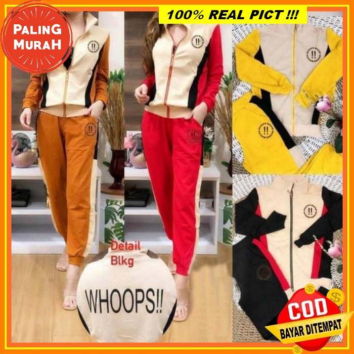 Baju Olahraga 1 Set Wanita Pria Training Seragam / Kaos Olahraga Setelan Senam Wanita Muslimah Ds101