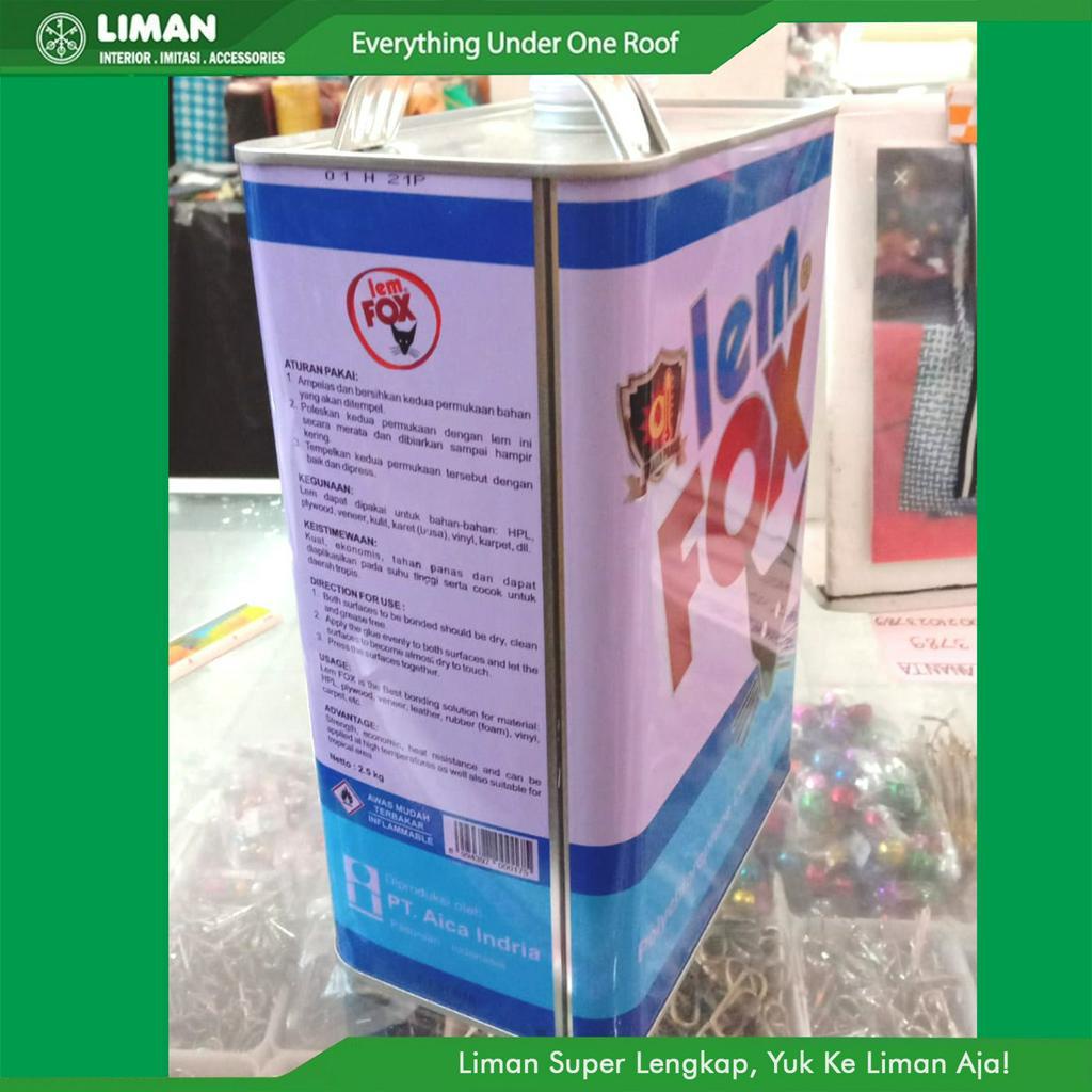 Lem Fox Biru 2,5 kg / Lem Sepatu (Fox Biru Galon)