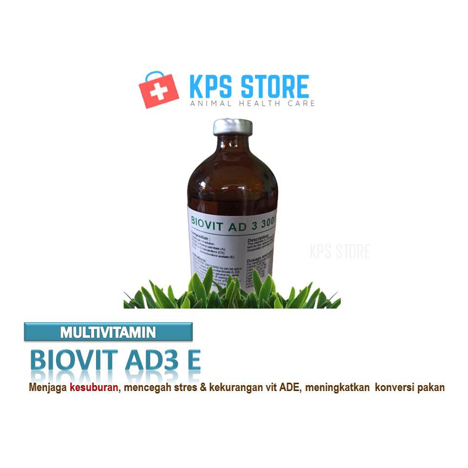 BIOVIT AD3 E Inj 100 ml / MULTIVITAMIN TERNAK / VITAMIN ADE