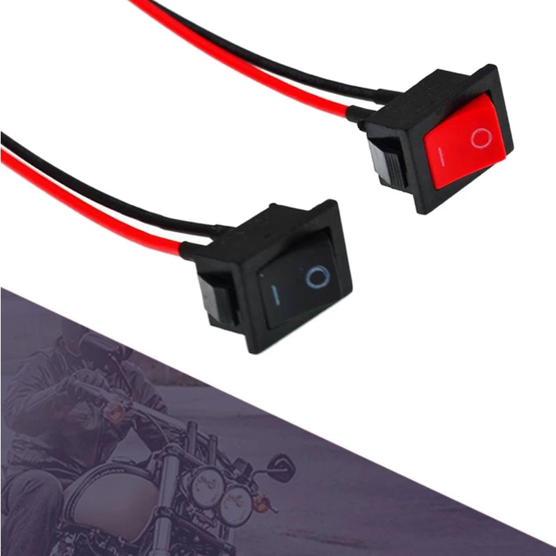 Konektor Saklar On / Off Dengan Kabel Untuk Klakson Motor Universal