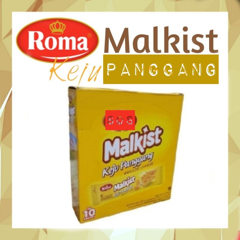 

《OS3》 Roma Malkist Keju Panggang 22 gram - crackers keju tabur