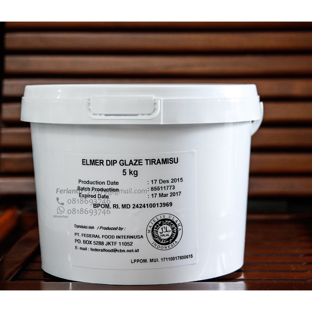 (5 kg) Elmer Selai Tiramisu Filling / Spread 5kg