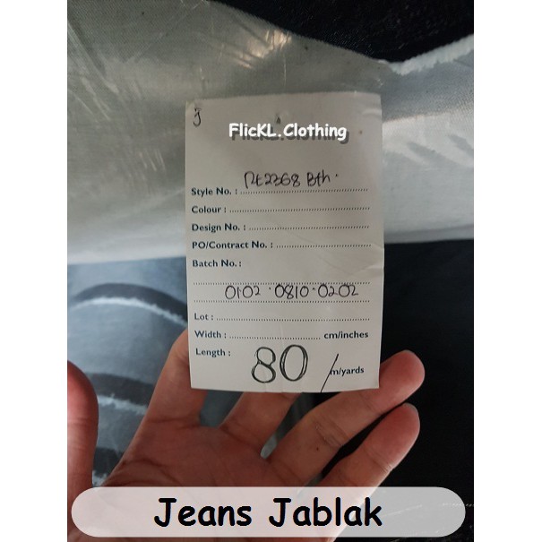 Bahan Kain Jeans Denim Jablak Grade A B C Stretch Non Stretch Badjatex Bratatex Tyfountex Malaka Sak